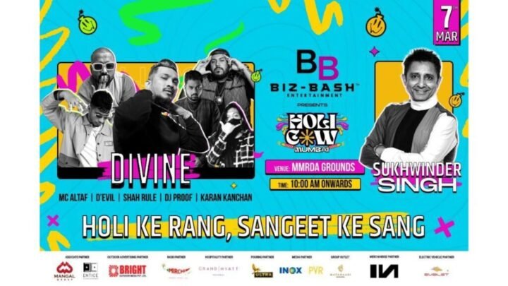 Harshita Shetty’s BizBash Entertainment is thrilled to announce “Holi Cow” witnessing Divine, Sukhvinder Singh & Many More this Holi