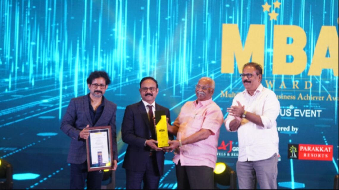 20th Manappuram MBA Award Conferred Upon Dr Siddeek Ahmed