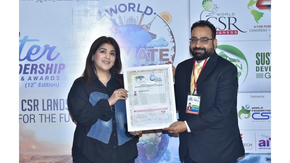 Architect of Water Transversality Honoured at World Water Leadership Congress