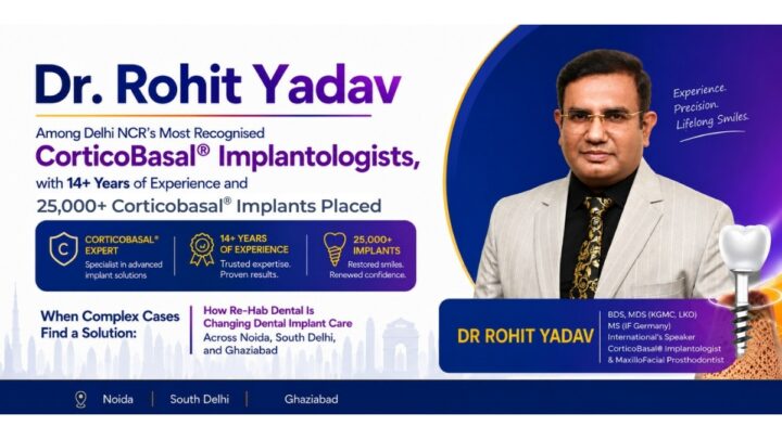 Dr. Rohit Yadav — Among Delhi NCR’s Most Recognised Corticobasal® Implantologists, with 14+ Years of Experience and 25,000+ Corticobasal® Implants Placed