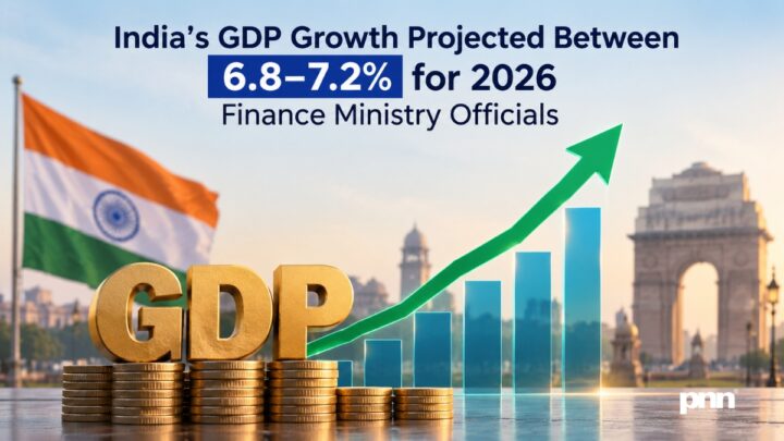 India’s GDP Growth Projected Between 6.8-7.2% for 2026: Finance Ministry Officials